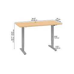 Bush Business Furniture Move 40 Series 28"-48'' Adjustable Standing Desk, Natural Maple/Cool Gray Metallic (M4S6030ACSK) 12 Bush Business Furniture Move 40 Series 28"-48'' Adjustable Standing Desk, Natural Maple/Cool Gray Metallic (M4S6030ACSK) -Staples Department Store sp100981738 sc7