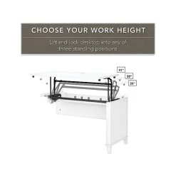 Bush Furniture Somerset 35"-41" Adjustable Desk, White (SET014WH) -Staples Department Store sp101294863 sc7