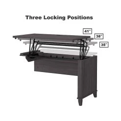 Bush Furniture Somerset 72W 3 Position Sit To Stand L Shaped Desk, Storm Gray (SET014SG) -Staples Department Store sp101295724 sc7