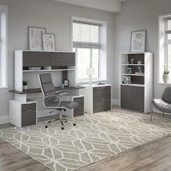 Bush Business Furniture Jamestown 2-Drawer Lateral File Cabinet, Locking, Letter/Legal, Storm Gray/White, 29.72" (JTF130SGWHSU) -Staples Department Store sp101401821 sc7