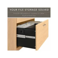 Bush Furniture Cabot 2-Drawer Lateral File Cabinet, Letter/Legal, Natural Maple, 31" (WC31680) -Staples Department Store sp106969378 sc7