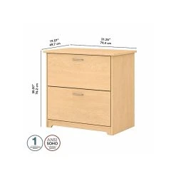 Bush Furniture Cabot 2-Drawer Lateral File Cabinet, Letter/Legal, Natural Maple, 31" (WC31680) -Staples Department Store sp106969380 sc7