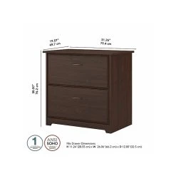 Bush Furniture Cabot 31"W 2-Drawer Lateral File Cabinet, Letter/Legal, Modern Walnut (WC31080) -Staples Department Store sp106969739 sc7