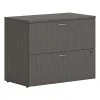 HON Mod 2-Drawer Lateral File Cabinet, Locking, Letter/Legal, Slate Teak, 36" (HONLLF3620L2LS1)