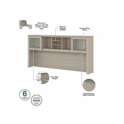 Bush Furniture Somerset Office Desk With 35"-41" Adjustable Return, Hutch, And File Cabinet, Sand Oak (SET016SO) -Staples Department Store sp108409509 sc7