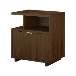 Kathy Ireland® Home By Bush Furniture Madison Avenue Single-Drawer Lateral File Cabinet, Modern Walnut, 27.17" (MDF127MW-03)
