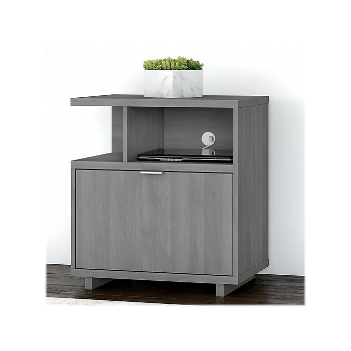 Kathy Ireland® Home By Bush Furniture Madison Avenue Single-Drawer Lateral File Cabinet, Modern Gray, 27.17" (MDF127MG-03) 2 Kathy Ireland® Home By Bush Furniture Madison Avenue Single-Drawer Lateral File Cabinet, Modern Gray, 27.17" (MDF127MG-03) - Image 2