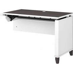 Bush Furniture Somerset 29"-41" Adjustable Desk, Storm Gray/White (WC81042)