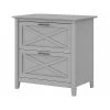 Bush Furniture Key West 2-Drawer Lateral File Cabinet, Letter/Legal, Cape Cod Gray, 30" (KWF130CG-03)
