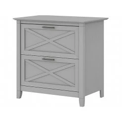 Bush Furniture Key West 2-Drawer Lateral File Cabinet, Letter/Legal, Cape Cod Gray, 30" (KWF130CG-03)
