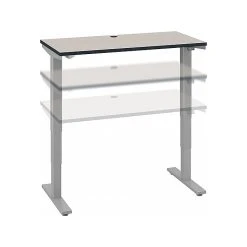 Bush Business Furniture Move 40 Series 28''-48'' Adjustable Standing Desk, White Spectrum/Cool Gray Metallic (M4S4824WPSK)