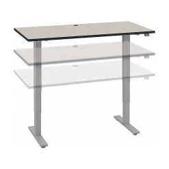 Bush Business Furniture Move 40 Series 28"-48" Adjustable Standing Desk, White Spectrum/Cool Gray Metallic (M4S6030WPSK)