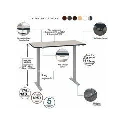 Bush Business Furniture Move 40 Series 28"-48" Adjustable Standing Desk, White Spectrum/Cool Gray Metallic (M4S6030WPSK) -Staples Department Store sp114331622 sc7