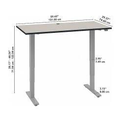 Bush Business Furniture Move 40 Series 28"-48" Adjustable Standing Desk, White Spectrum/Cool Gray Metallic (M4S6030WPSK) -Staples Department Store sp114331624 sc7