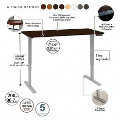 Bush Business Furniture Move 80 Series 23''-49'' Adjustable Standing Desk, Mocha Cherry (HAT7230MRK) -Staples Department Store sp115722270 sc7 1