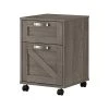 Kathy Ireland® Home By Bush Furniture 2-Drawer Vertical File Cabinet, Mobile, Letter/Legal, Restored Gray, 17"