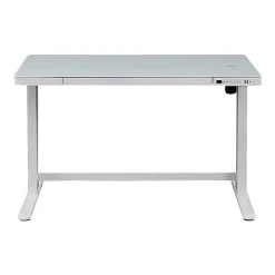 Koble Juno Smart 28"-48" Metal/Glass Adjustable Desk, White (KB-DK007-003)