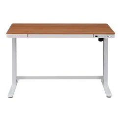Koble Juno Smart 28"-48" Metal/Melamine Adjustable Desk, Oak/White (KB-DK007-004)