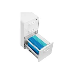 Poppin The Sort-It-Out 3-Drawer Vertical File Cabinet, Locking, Letter/Legal, White, 20" (104742) -Staples Department Store sp122684603 sc7