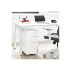 Poppin The Sort-It-Out 3-Drawer Vertical File Cabinet, Locking, Letter/Legal, White, 20" (104742) -Staples Department Store sp122684604 sc7