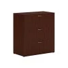 HON Mod 3-Drawer Lateral File Cabinet, Locking, Letter/Legal, Traditional Mahogany, 36" (HLPLLF3620L3.LTM1)