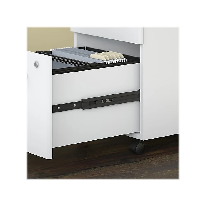 Bush Business Furniture Easy Office 2-Drawer Vertical File Cabinet, Locking, Letter/Legal, Pure White, 20" (EO108WHSU) 4 Bush Business Furniture Easy Office 2-Drawer Vertical File Cabinet, Locking, Letter/Legal, Pure White, 20" (EO108WHSU) - Image 4
