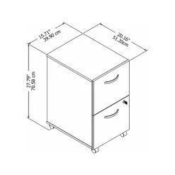Bush Business Furniture Easy Office 2-Drawer Vertical File Cabinet, Locking, Letter/Legal, Pure White, 20" (EO108WHSU) 11 Bush Business Furniture Easy Office 2-Drawer Vertical File Cabinet, Locking, Letter/Legal, Pure White, 20" (EO108WHSU) -Staples Department Store sp123233199 sc7