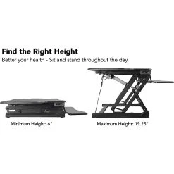 Mount-It! 6"-19" Adjustable Desk Converter, Black (MI-7962) -Staples Department Store sp123233990 sc7