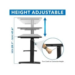 Mount-It! 29" - 48" Adjustable Desk, Black (MI-7981) -Staples Department Store sp123234027 sc7