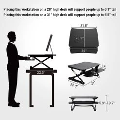 FlexiSpot Series 20"H Adjustable Desk, Metal (M2B) -Staples Department Store sp12472627 sc7