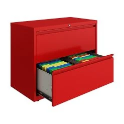 Hirsh HL10000 Series 2-Drawer Lateral File Cabinet, Locking, Letter/Legal, Lava Red, 36" (24249) -Staples Department Store sp126585432 sc7