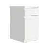 Hirsh 2-Drawer Vertical File Cabinet, Mobile/Pedestal, Letter, White, 19.88" (25033)