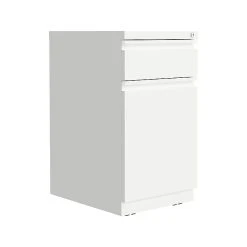 Hirsh 2-Drawer Vertical File Cabinet, Mobile/Pedestal, Letter, White, 19.88" (25033)