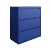 Hirsh HL10000 Series 3-Drawer Lateral File Cabinet, Locking, Letter/Legal, Classic Blue, 36" (24254)