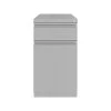 Hirsh 2-Drawer Vertical File Cabinet, Mobile/Pedestal, Letter, Arctic Silver, 19.88" (25034)