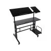 Mind Reader 30" - 44" Particle Board Adjustable Desk, Black (SDROLLXL-BLK)