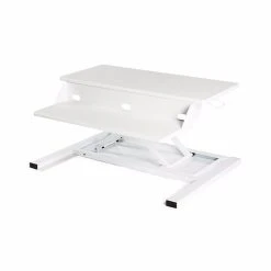 Luxor CVTR PRO Series 32"W Adjustable Desk Riser, White (CVTR PRO-WH)