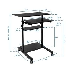Mount-It! 37"-55" Adjustable Desk, Black (MI-7998B) -Staples Department Store sp130659018 sc7