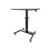 Mobile Standing Desk - Portable Sit-Stand Ergonomic Height Adjustable Cart On Wheels - Rolling Computer/Laptop Workstation