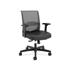 HON Coze 26"-44" Adjustable Desk With Convergence Task Chair, Florence Walnut/Silver/Black (HCZ48FWHCNVUR10) -Staples Department Store sp133532668 sc7