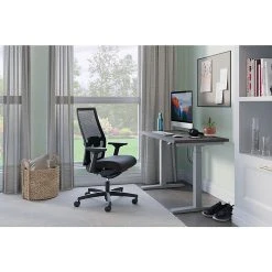 HON Coze 26"-44" Adjustable Desk With Ignition Task Chair, Florence Walnut/Silver/Black (HCZ48FWHIGNCU10) -Staples Department Store sp138380745 sc7