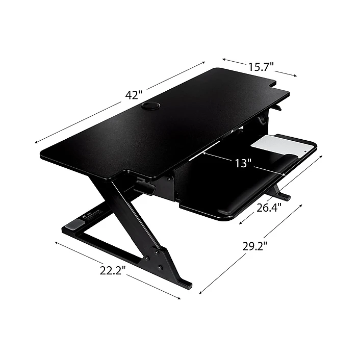 3M Precision XL Easy Lift 6" - 20" Adjustable Desk, Black (SD70B) 1 3M Precision XL Easy Lift 6" - 20" Adjustable Desk, Black (SD70B)