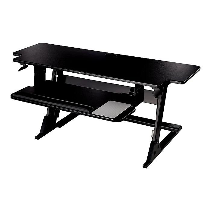 3M Precision XL Easy Lift 6" - 20" Adjustable Desk, Black (SD70B) 3 3M Precision XL Easy Lift 6" - 20" Adjustable Desk, Black (SD70B) - Image 3