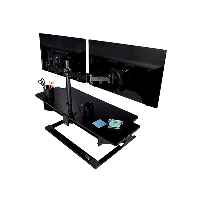 3M Precision XL Easy Lift 6" - 20" Adjustable Desk, Black (SD70B) 4 3M Precision XL Easy Lift 6" - 20" Adjustable Desk, Black (SD70B) - Image 4