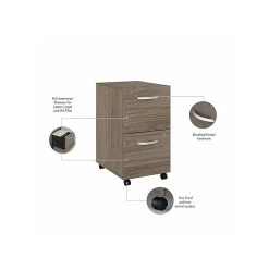 Bush Business Furniture Studio C 2 Drawer Mobile File Cabinet, Modern Hickory (SCF116MHSU) -Staples Department Store sp143680515 sc7