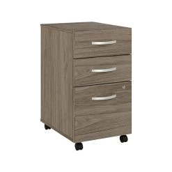 Bush Business Furniture Studio C 3 Drawer Mobile File Cabinet, Modern Hickory (SCF216MHSU)