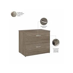 Bush Business Furniture Studio C 2 Drawer Lateral File Cabinet, Modern Hickory (SCF136MHSU) -Staples Department Store sp143680570 sc7