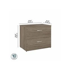 Bush Business Furniture Studio C 2 Drawer Lateral File Cabinet, Modern Hickory (SCF136MHSU) -Staples Department Store sp143680571 sc7