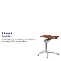 Flash Furniture 28"W Adjustable Desk, Laminate Wood (NAN-IP-10-GG) -Staples Department Store sp144474055 sc7
