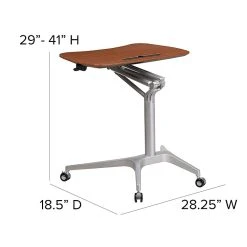 Flash Furniture 28"W Adjustable Desk, Laminate Wood (NAN-IP-10-GG) -Staples Department Store sp144474057 sc7